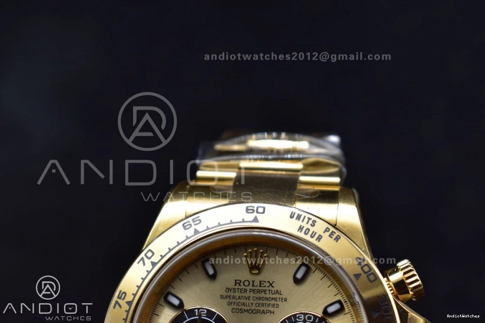 Durable YG V 116505 Dial Clean 399 on Markers 1:1 Edition YG Best SA4130 Black Daytona Bracelet 1115